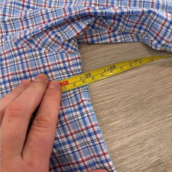 Polo Ralph Lauren Classic Fit Lightweight Cotton Plaid Shirt Blue L - Picture 9 of 10